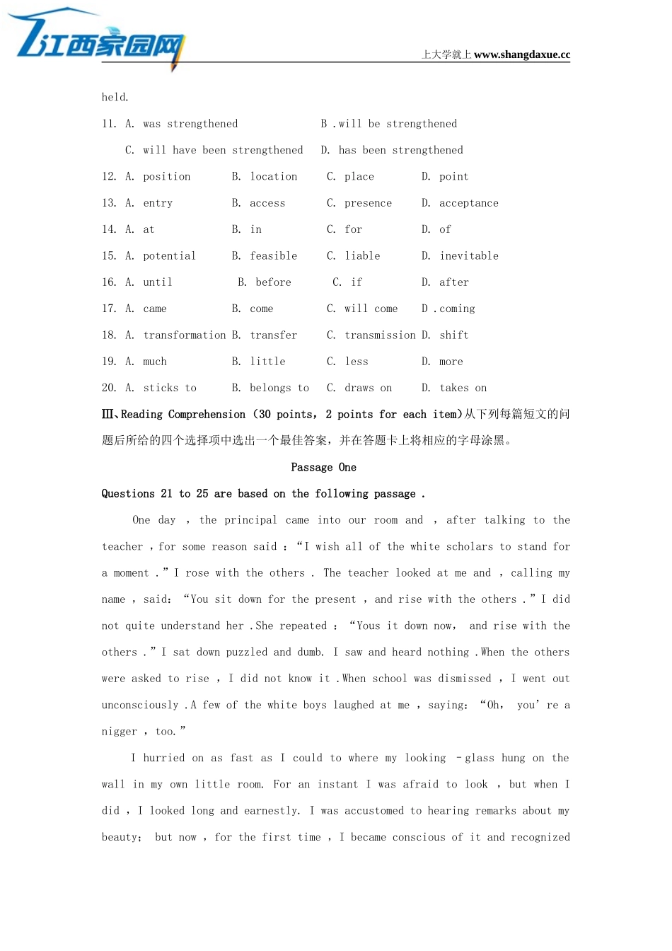 全国自学考试英语二考试试题及答案解析-(3)_第3页