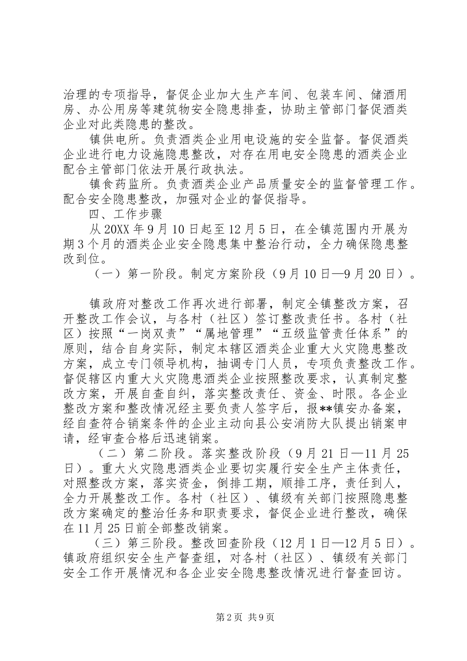 酒类企业安全隐患整改方案_第2页