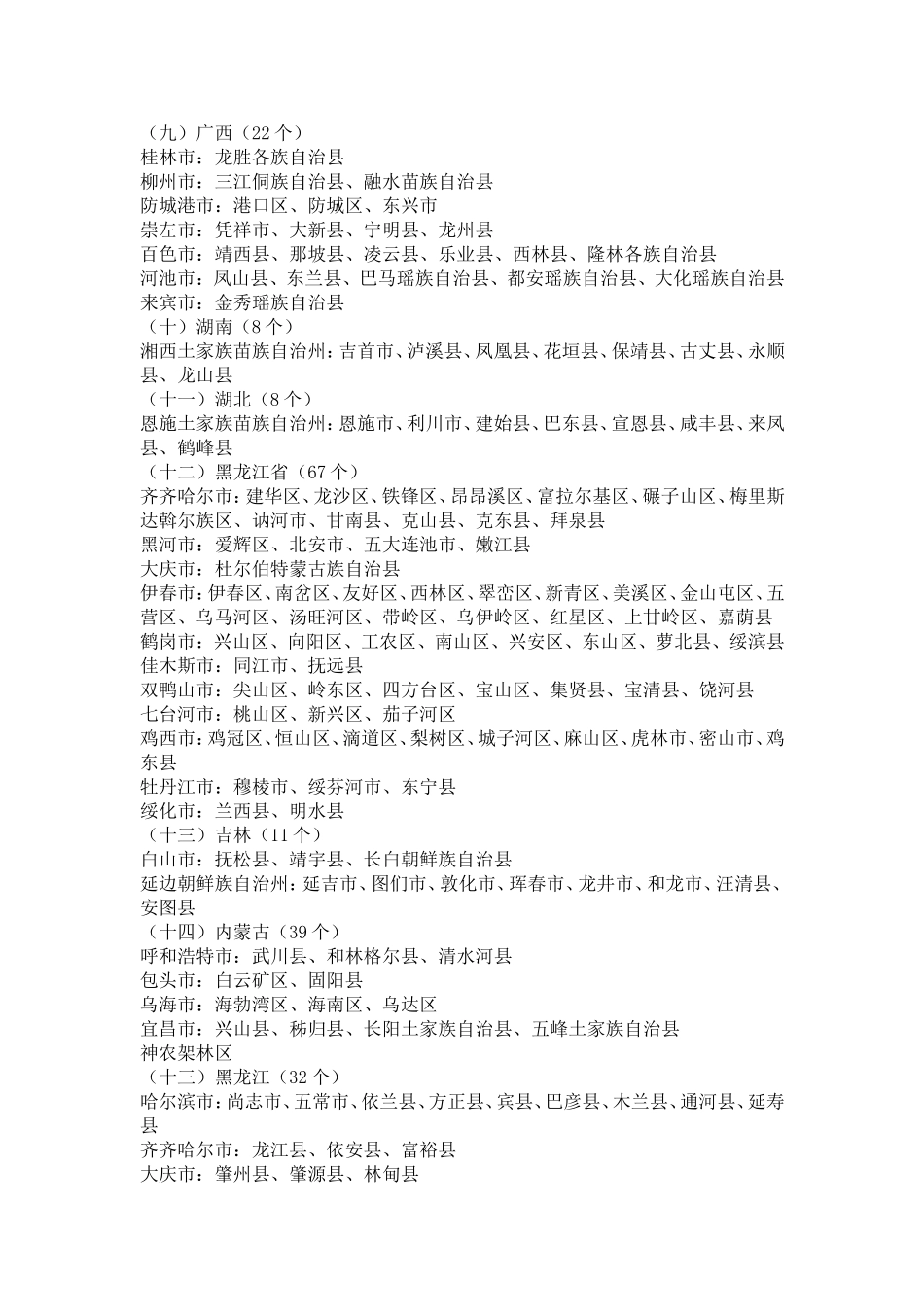 全国艰苦边远地区类别划分名单_第3页