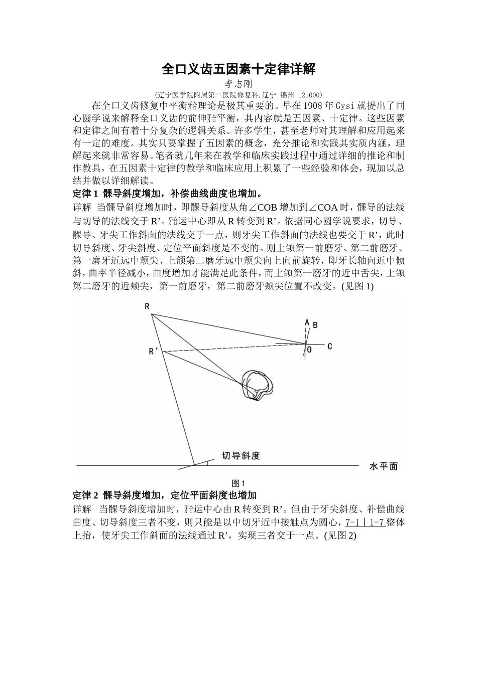 全口义齿五因素十定律详解_第1页