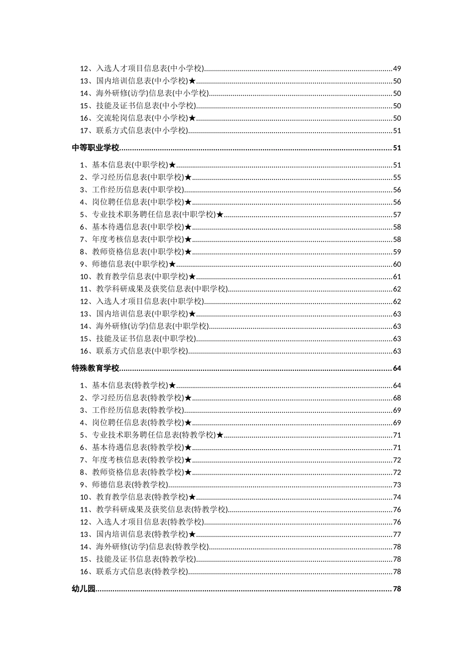 全国教师管理信息系统教师基础信息指标及指标字典(中小学)_第3页
