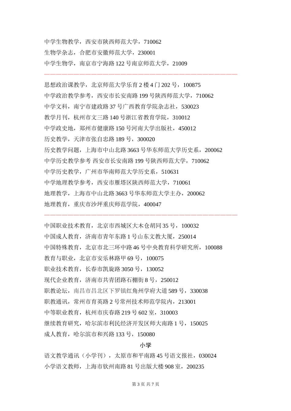 全国教育类期刊目录(省级以上)_第3页