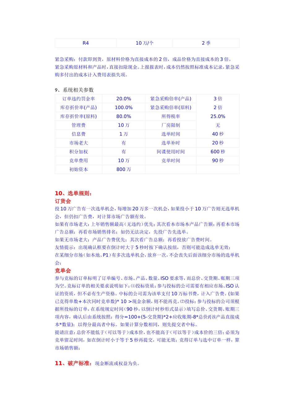企业经营沙盘模拟市场规则_第3页