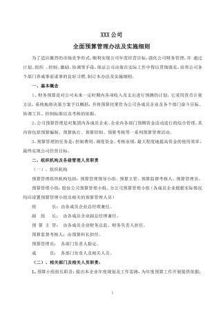 全面预算管理办法(同名6718)