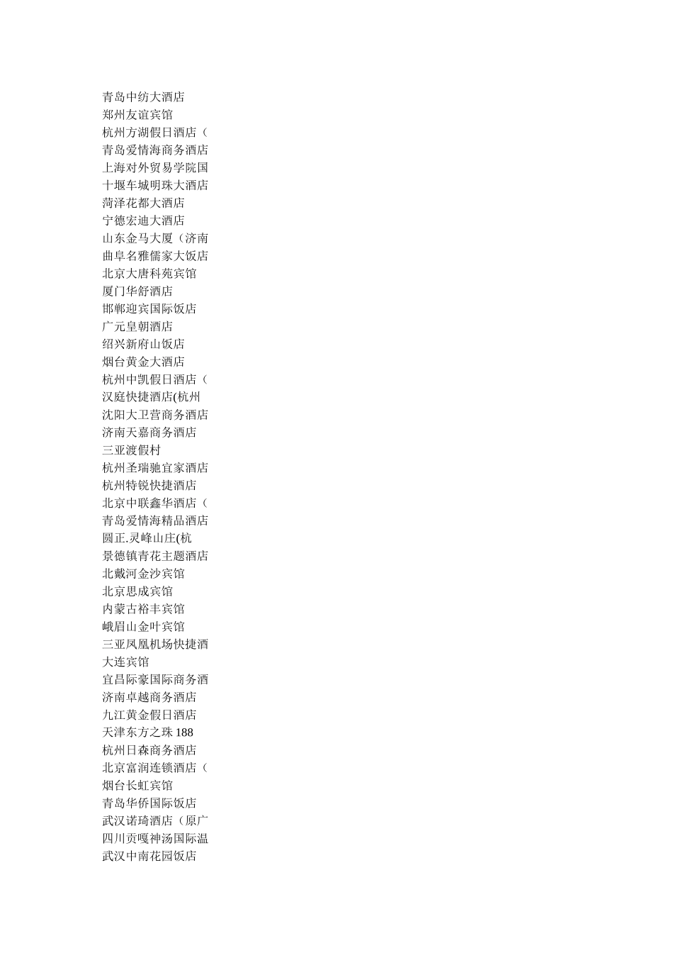 全国三星级酒店名录_第3页