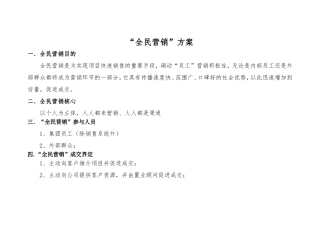 全民营销方案