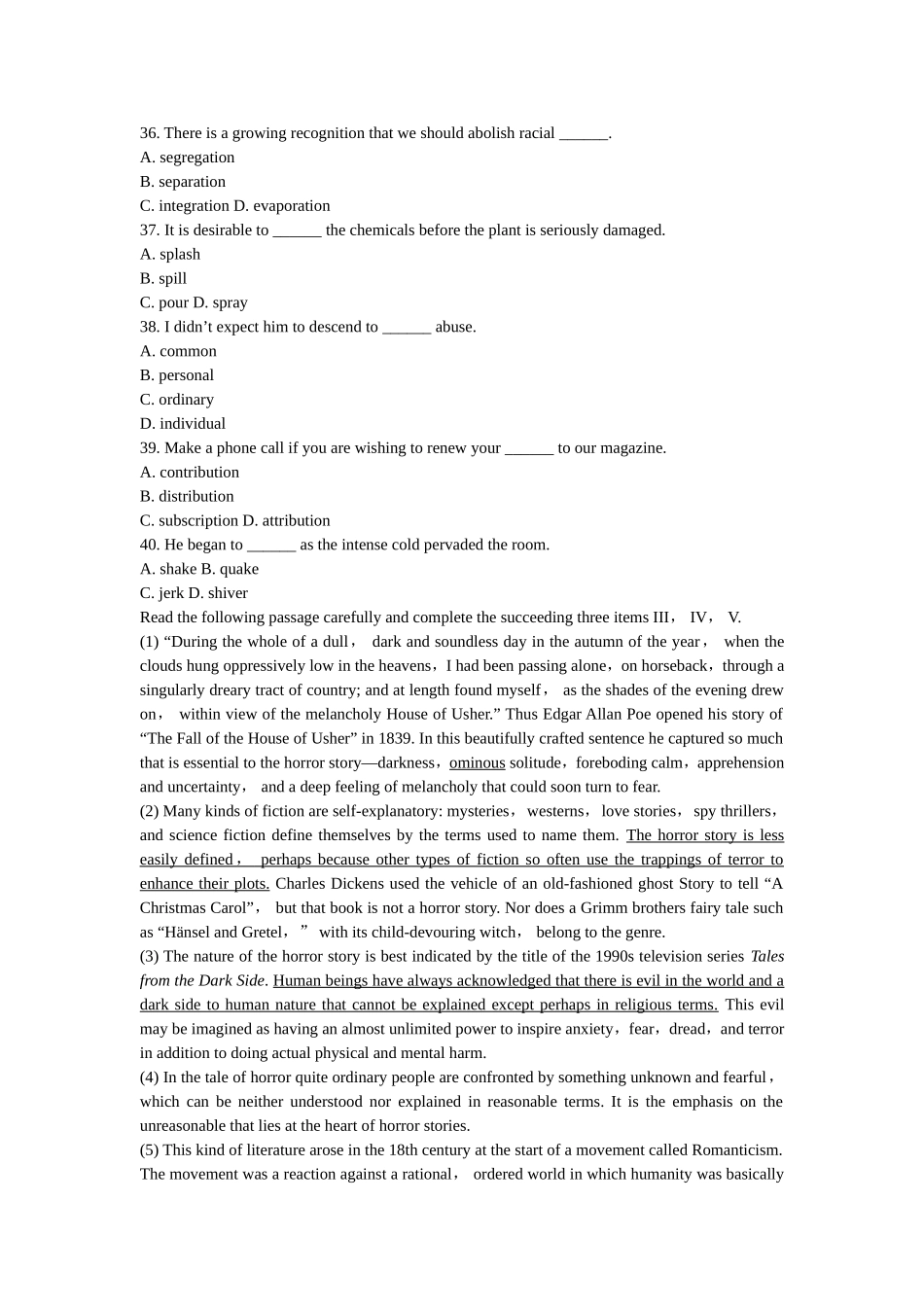 全国2012年1月高等教育自学考试高级英语试题_第3页
