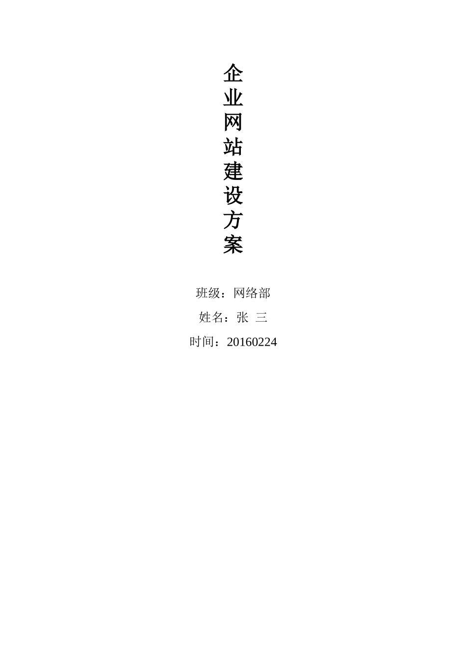 企业网站建设方案1_第1页
