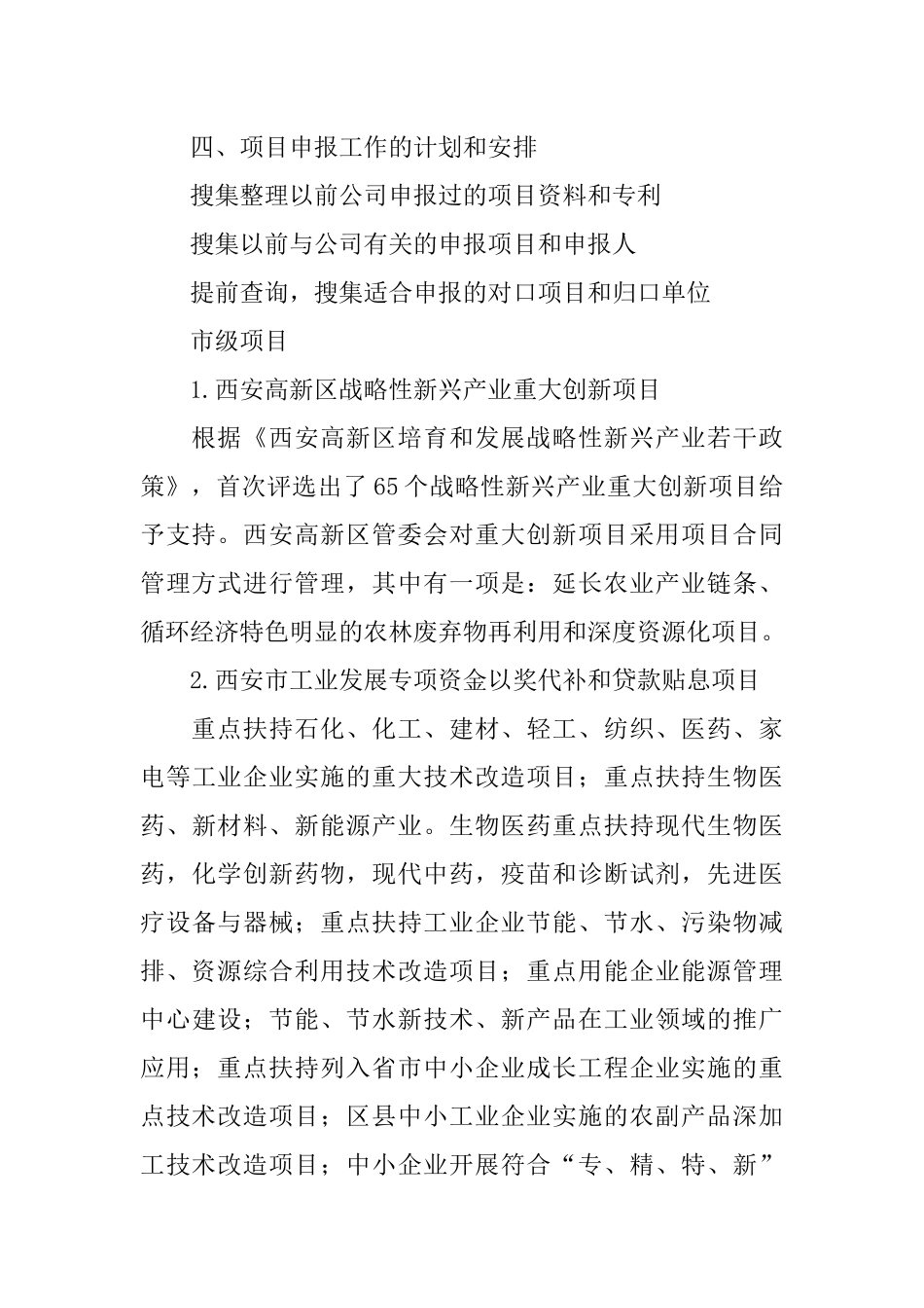 企业项目申报工作计划_第2页