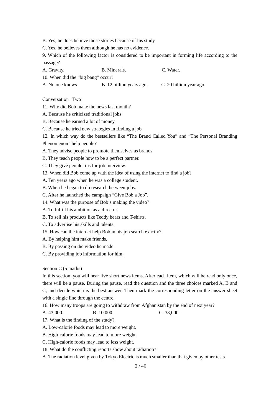 全国大学生英语竞赛(NECCS)历年真题(含完整答案)_第2页