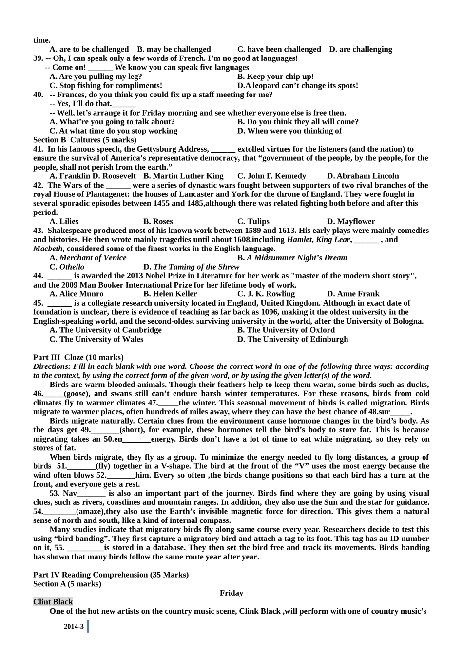 全国大学生英语竞赛真题_第3页