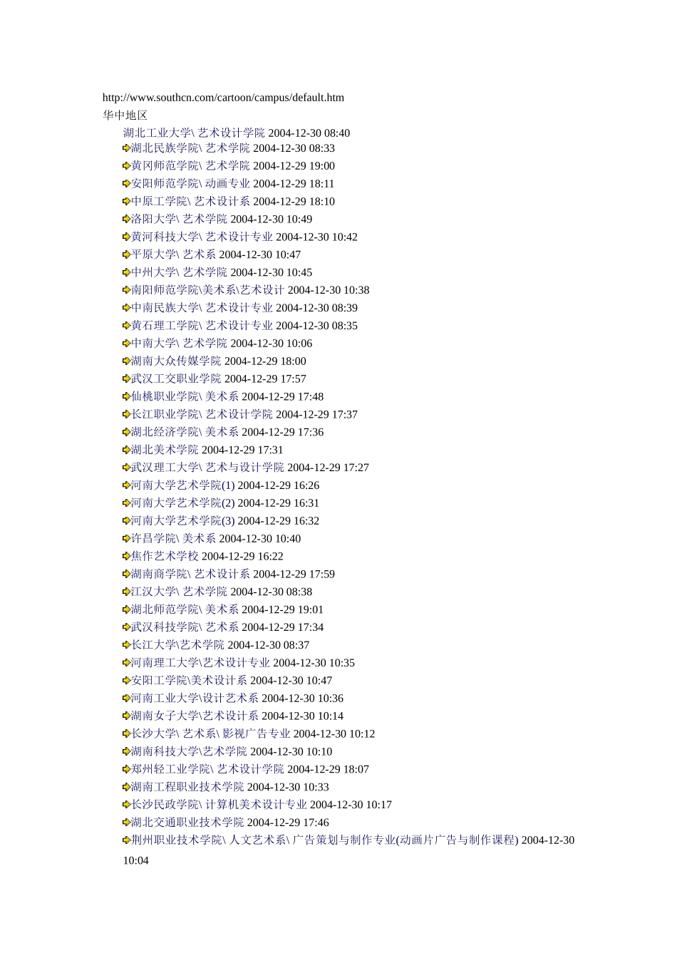 全国动画专业学院名单_第1页