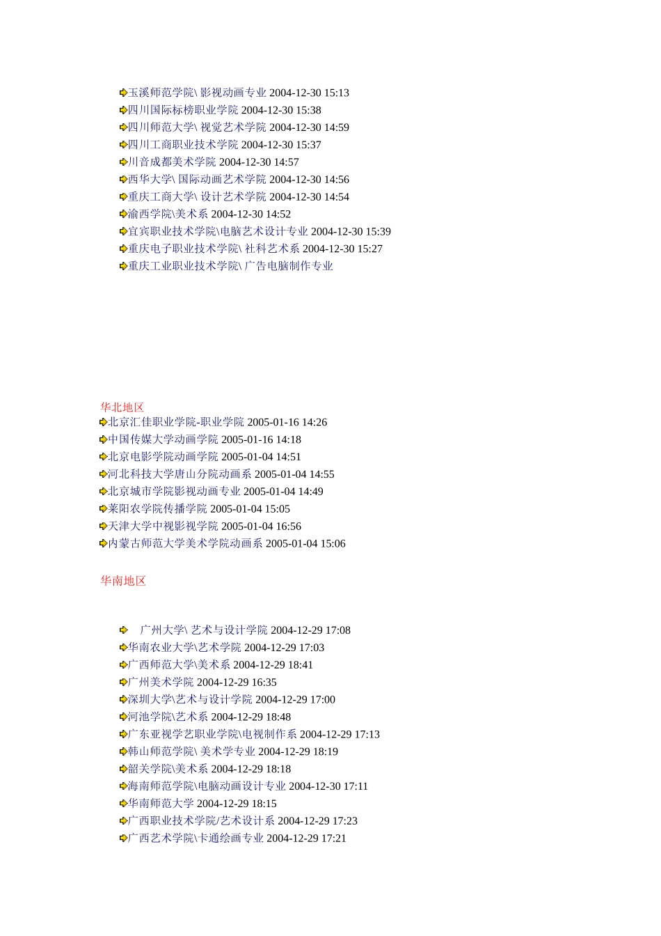 全国动画专业学院名单_第3页