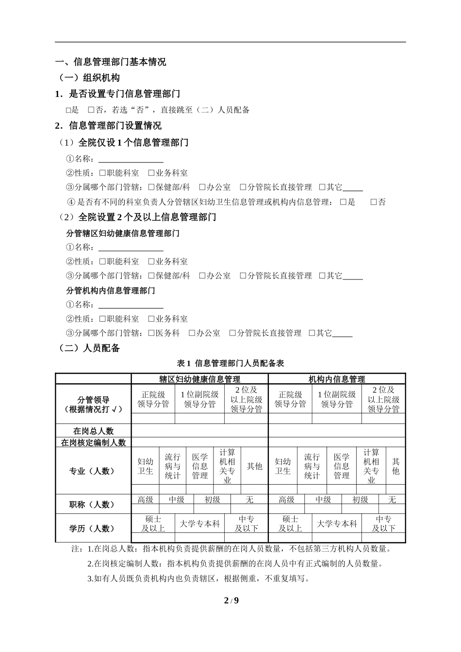 全国妇幼健康信息化现状调查问卷_第2页