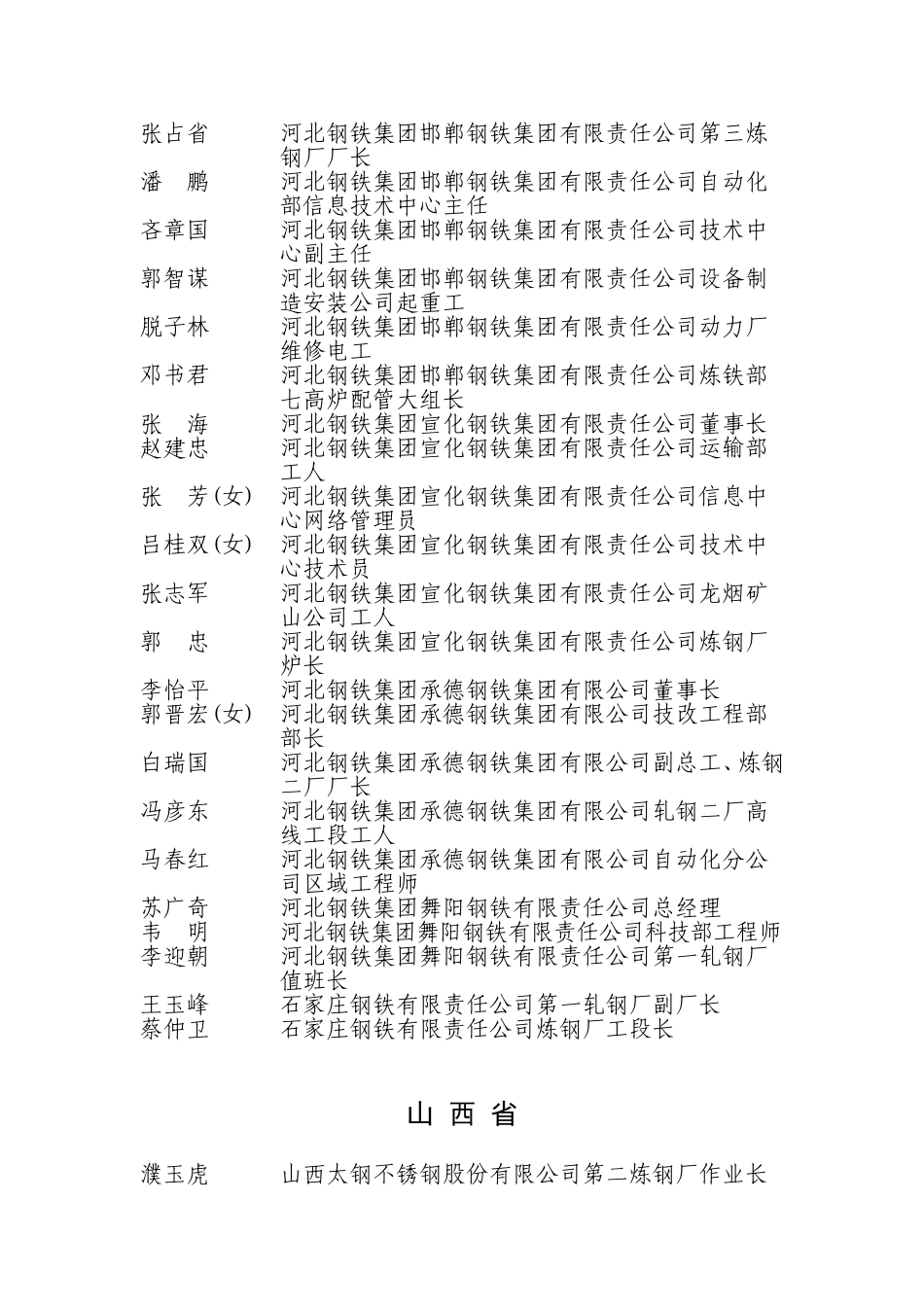 全国钢铁-模范名单!_第3页