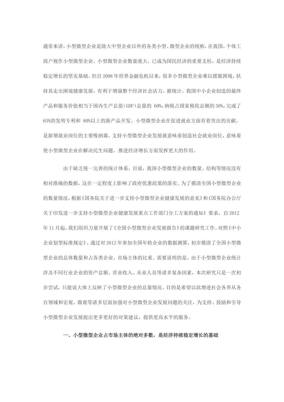 全国小型微型企业发展报告_第1页