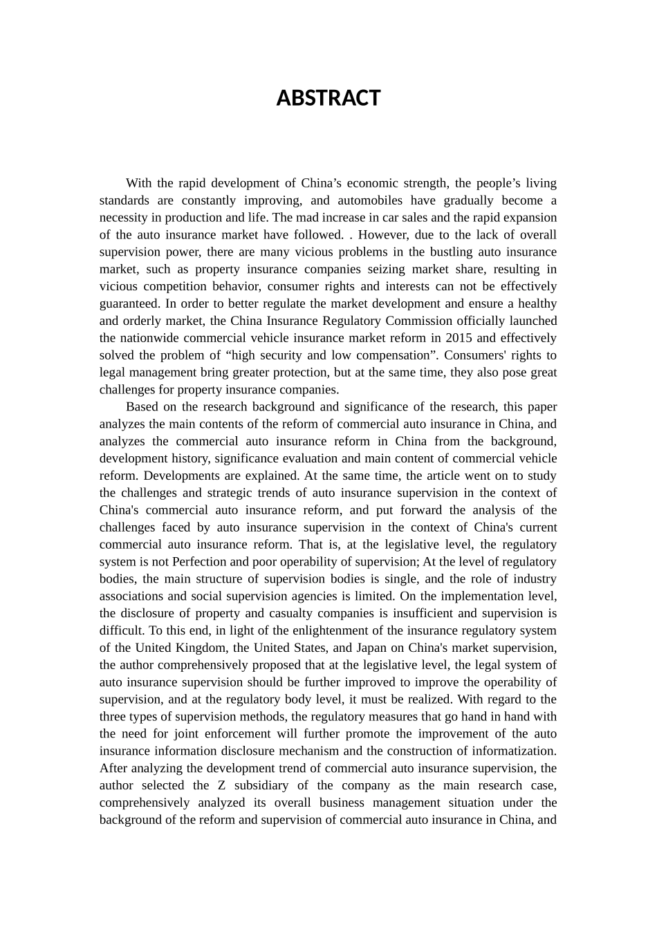 商业车险改革及监管趋势对财险公司经营管理的影响研究分析  工商管理专业_第2页