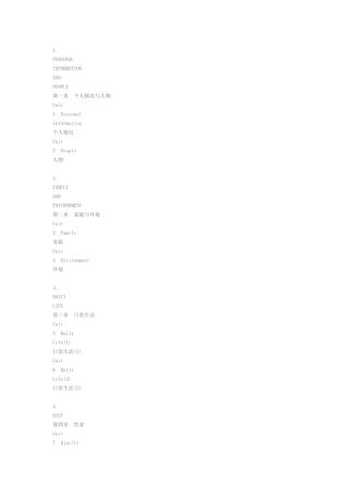 全国英语等级考试第二级教材目录