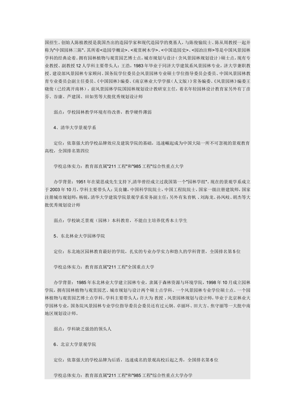 全国园林景观学校排名_第2页