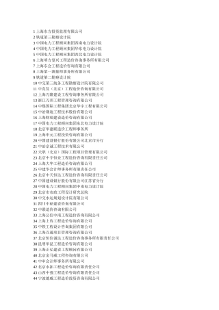 全国造价咨询公司百强版