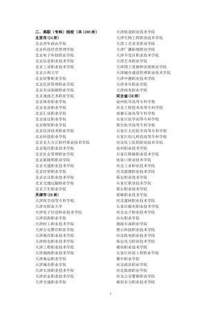 全国职业院校名单