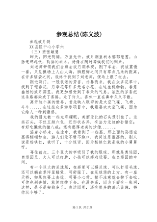 参观总结陈义波