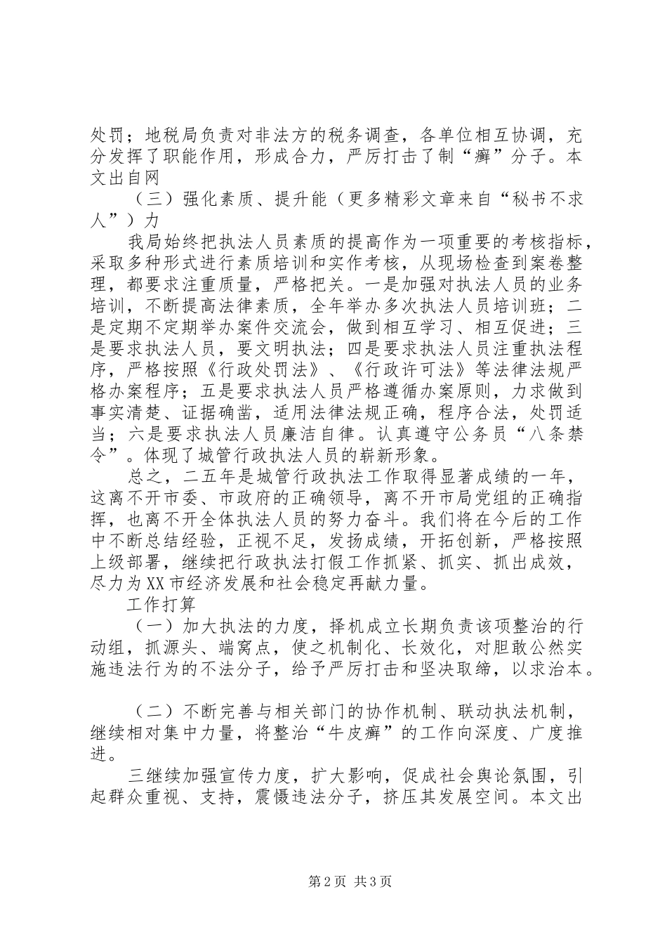 城管执法打假工作总结_第2页