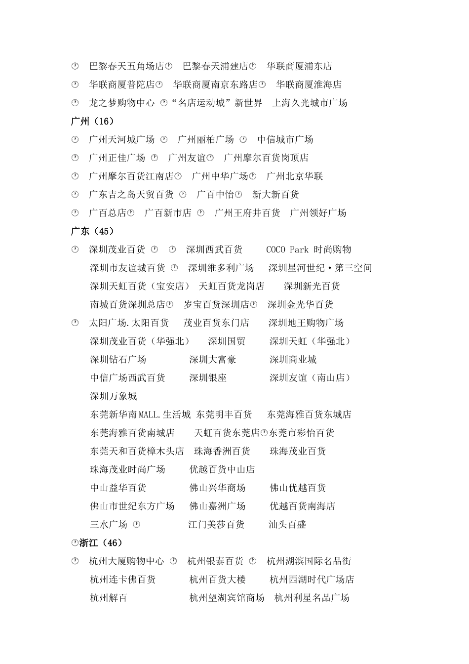 全国重点商场明细_第2页