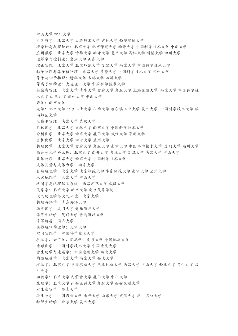 全国重点学科最好的考研高校来源_第3页