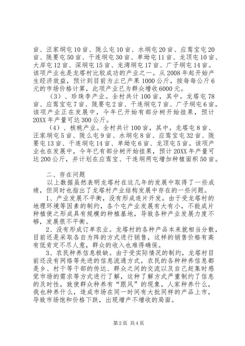 村产业结构调研报告_第2页