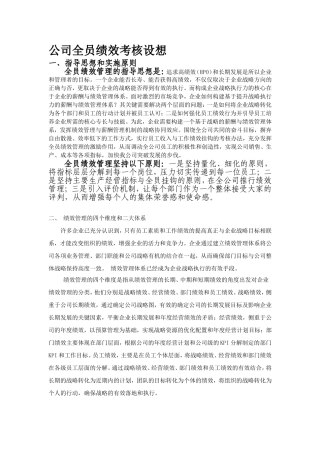 全员绩效考核