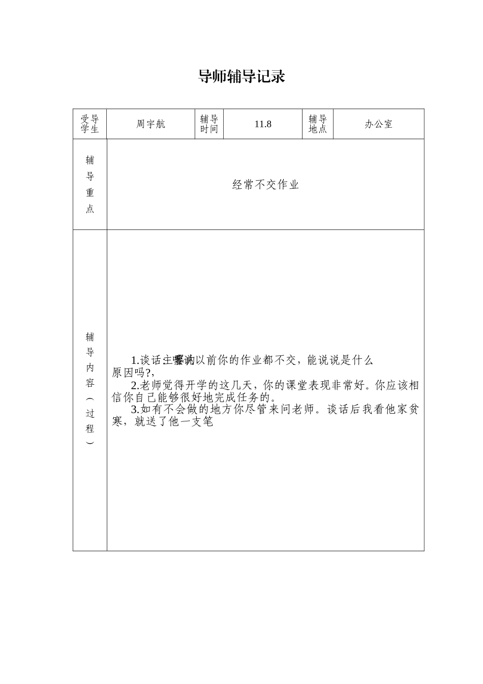 全员育人导师制导师辅导记录_第2页