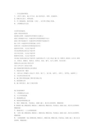 全套施工单位资料目录