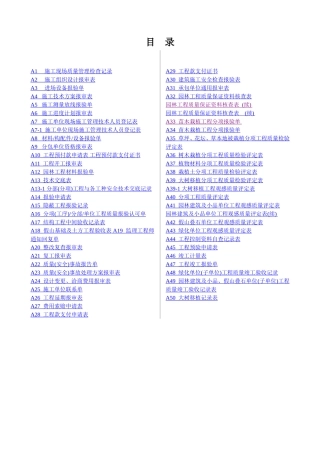 全套园林内业表格