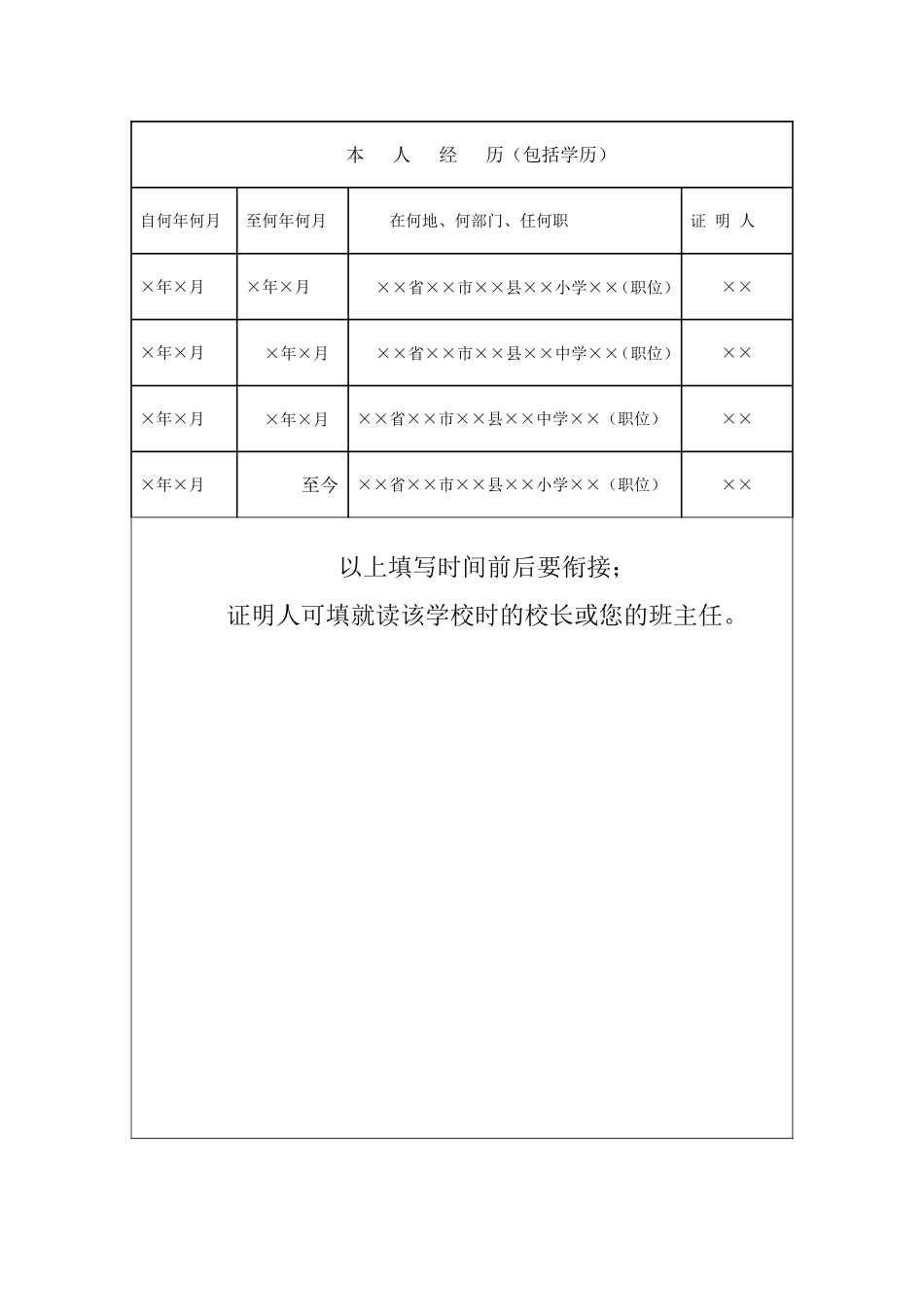 入党材料填写模板_第2页