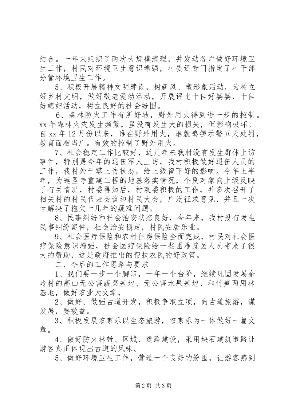村委年度工作总结_第2页