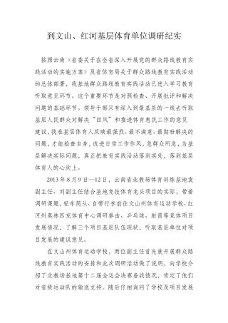 体育调研报道