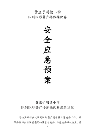 体操比赛安全应急预案