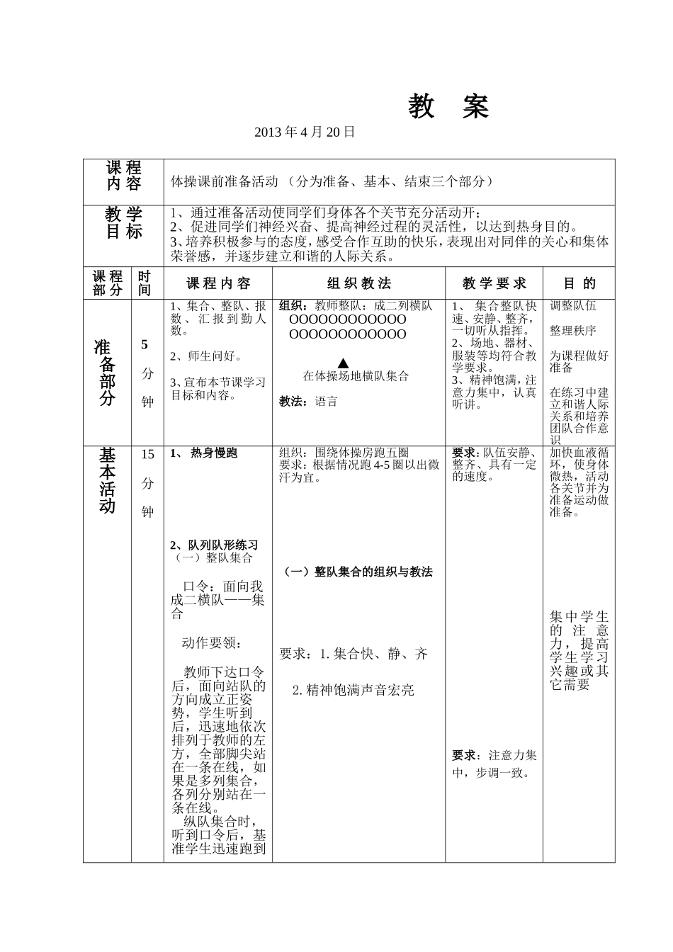 体操准备活动教案_第2页