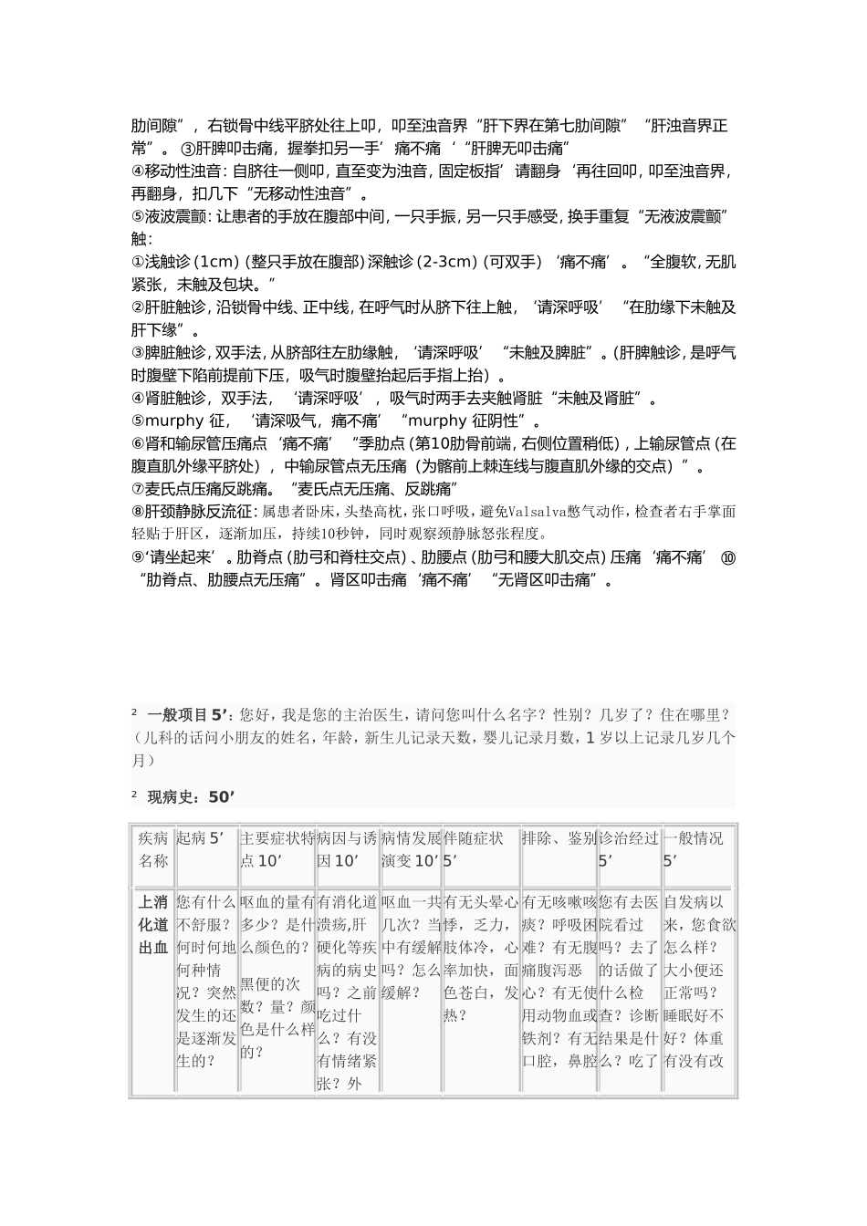 体格检查台词版-病例问诊及书写_第3页