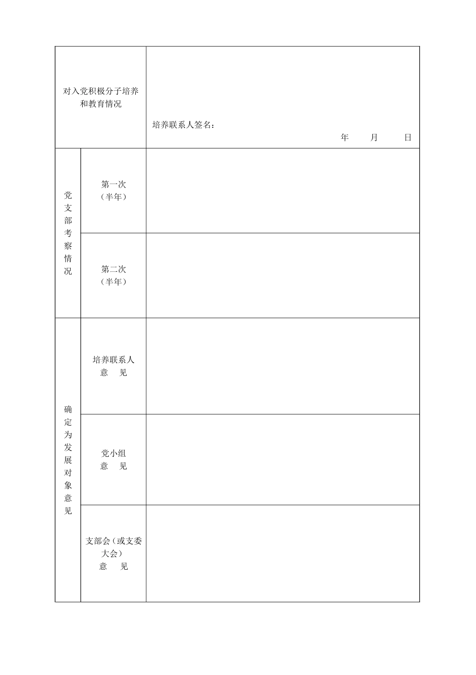 入党积极分子登记表(电子版)_第2页