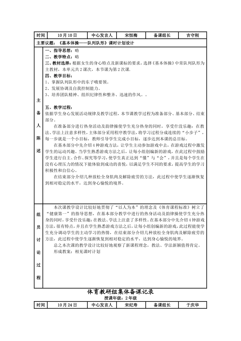 体育教研组集体备课记录(同名10267)_第3页