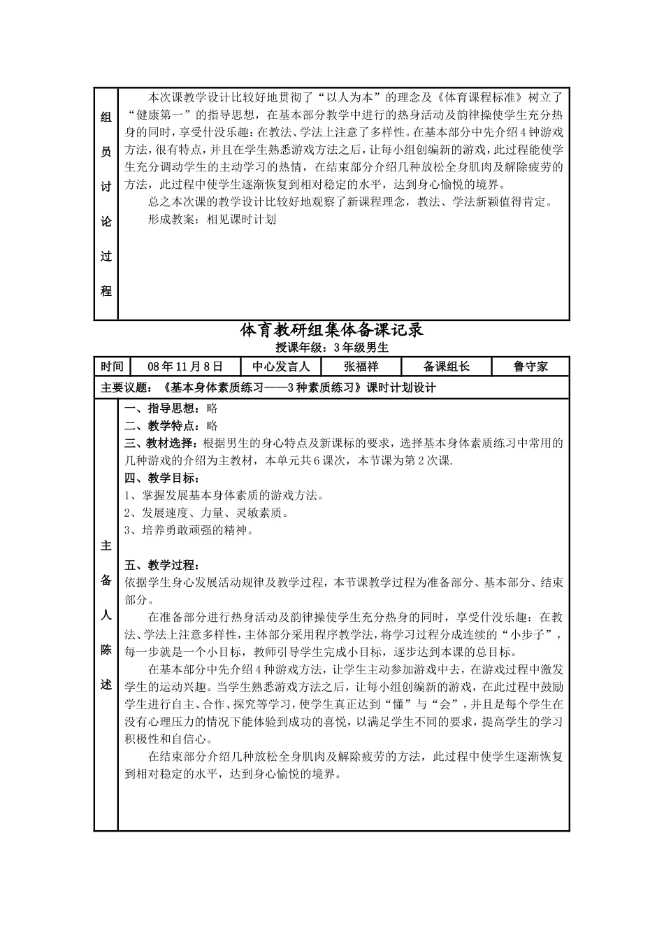 体育教研组集体备课记录_第2页