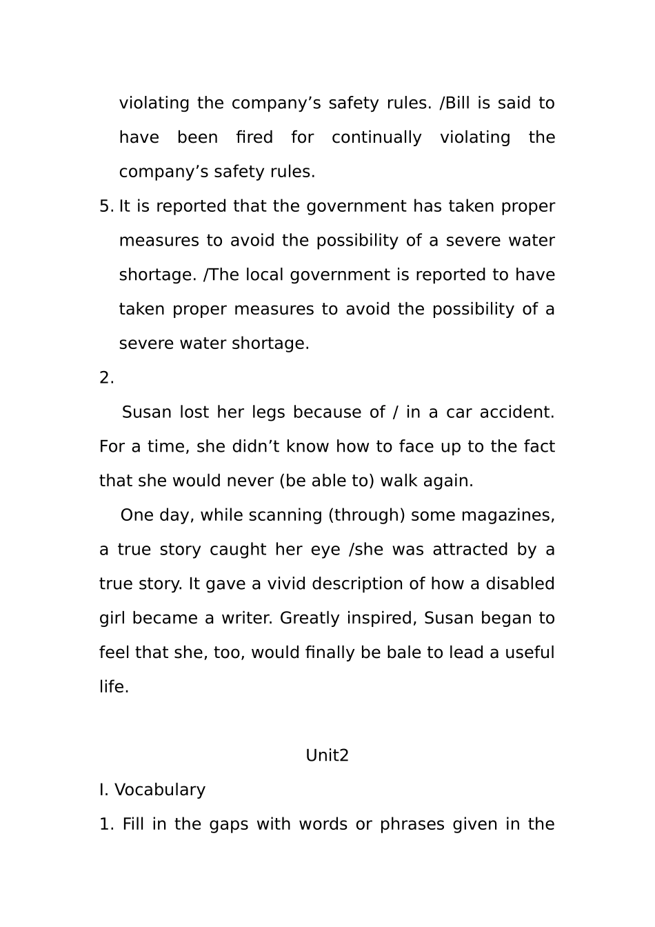 全新版大学英语(第二版)综合教程1课后习题答案_第3页