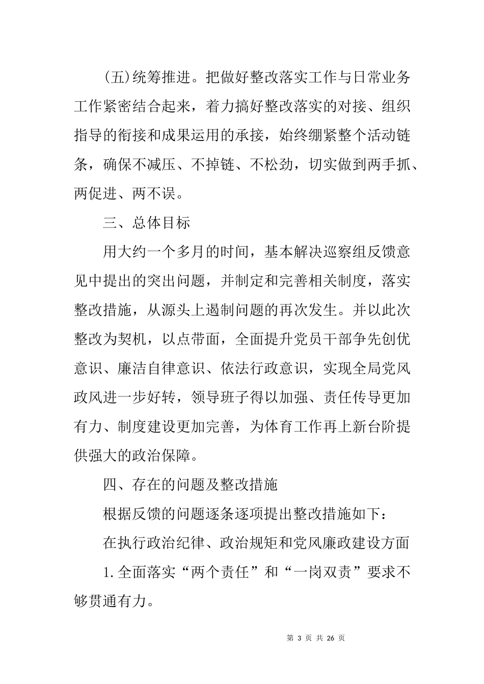 体育局巡察反馈问题整改落实方案_第3页