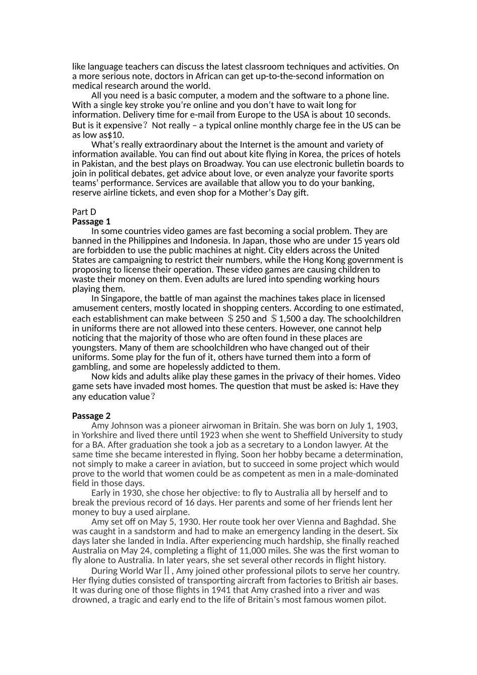 全新版大学英语听说教程2-test1-2听力原文_第3页