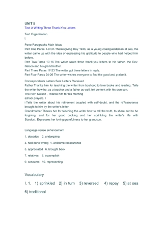 全新版大学英语综合教程(第二版)3解答Unit5-8