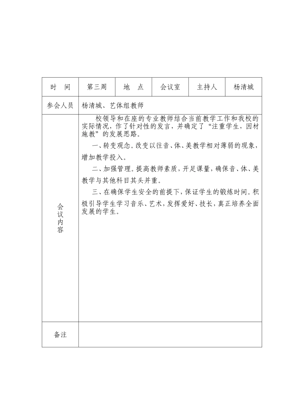 体卫艺工作专题会议记录(同名16579)_第2页