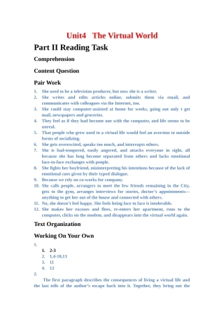 全新版大学英语综合教程2课后答案(Unit4-6)