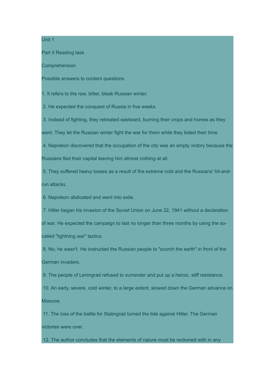 全新版大学英语综合教程4(第二版)课后全解答_第1页